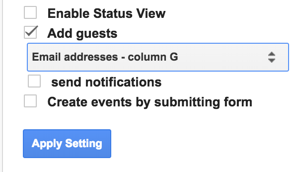 event creator - form to calendar - send an email invite to multiple people